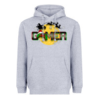 Heather Grey Christmas gamer Heavyweight Hoodie - BarkalooDesign