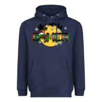 Navy Christmas gamer Heavyweight Hoodie - BarkalooDesign