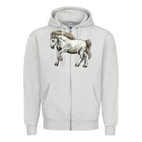 Dove Grey percheron horse Zipper Hoodie - LillyAllenDesigns