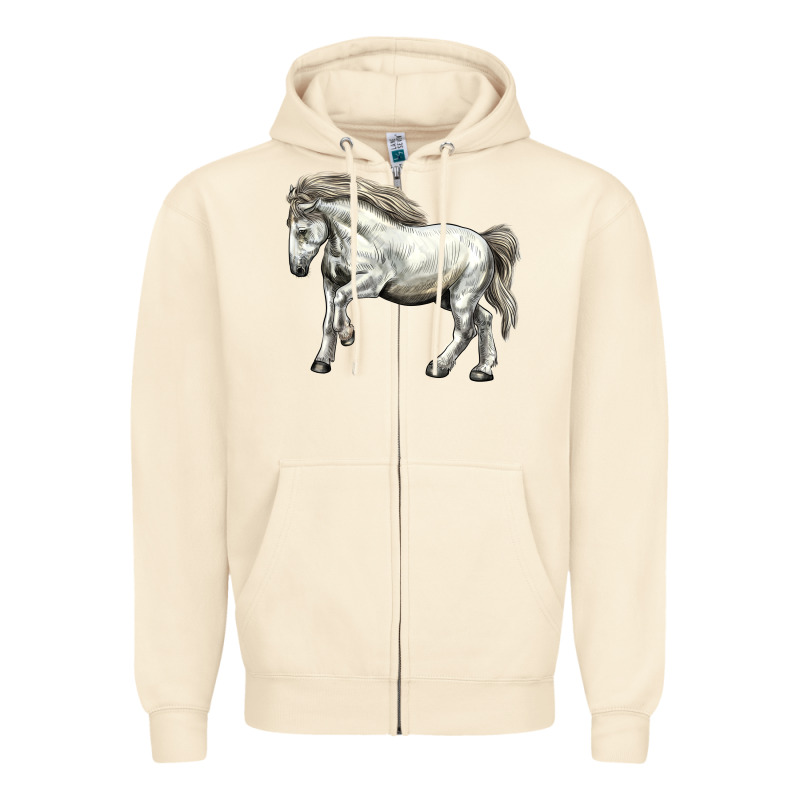 Percheron Horse Zipper Hoodie by LillyAllenDesigns | Teevron