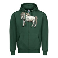 Sports Green percheron horse Zipper Hoodie - LillyAllenDesigns