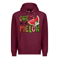 Burgundy one in a melon watermelon Premium Hoodie - Jasminsmagicworld
