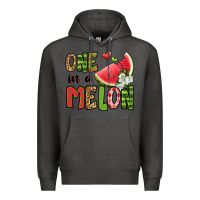 Charcoal Heather one in a melon watermelon Premium Hoodie - Jasminsmagicworld