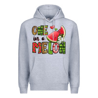 Heather Grey one in a melon watermelon Premium Hoodie - Jasminsmagicworld