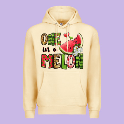 One In A Melon Watermelon Premium Hoodie Designed By Jasminsmagicworld