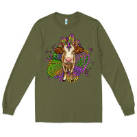 Army Green simmental mardi gras Long Sleeve Tee - OliviaCreatesArt