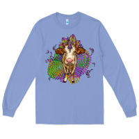 Colony Blue simmental mardi gras Long Sleeve Tee - OliviaCreatesArt