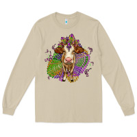 Mushroom simmental mardi gras Long Sleeve Tee - OliviaCreatesArt