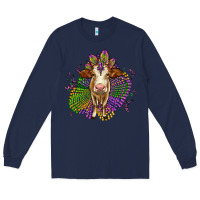 Navy simmental mardi gras Long Sleeve Tee - OliviaCreatesArt