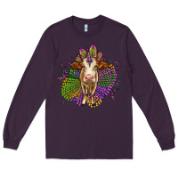 Plum simmental mardi gras Long Sleeve Tee - OliviaCreatesArt