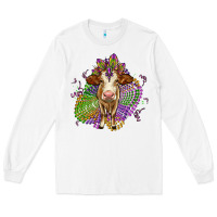 White simmental mardi gras Long Sleeve Tee - OliviaCreatesArt