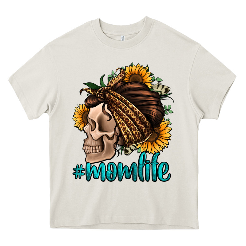Momlife Skull With Bandana Heavy Core Tee by Jasminsmagicworld | Teevron
