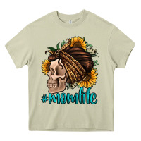 Mossy momlife skull with bandana Heavy Core Tee - Jasminsmagicworld
