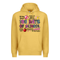 Antique Gold 100 days of school Premium Hoodie - LillyAllenDesigns
