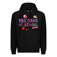 Black 100 days of school Premium Hoodie - LillyAllenDesigns