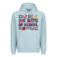 Blue Mist 100 days of school Premium Hoodie - LillyAllenDesigns
