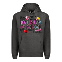 Charcoal Heather 100 days of school Premium Hoodie - LillyAllenDesigns