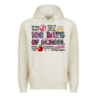 Oatmeal Heather 100 days of school Premium Hoodie - LillyAllenDesigns