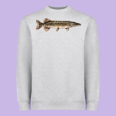 Northern Pike Fish Illustrations Heavyweight Sweatshirt Designed By Lillyallendesigns
