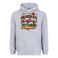 Heather Grey grandma's Christmas kitchen Heavyweight Hoodie - BarkalooDesign