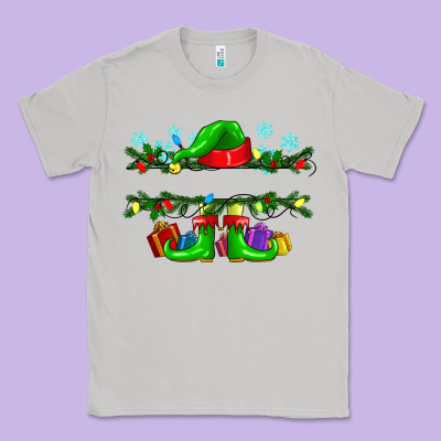 Custom Name Christmas Elf Classic Tee Designed By Texasbilliewilder