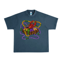 Midnight Navy mardi gras craw fish king cake with leopard Urban Heavy Tee - RanaPortraitStore