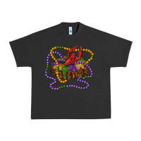 Pigment Black mardi gras craw fish king cake with leopard Urban Heavy Tee - RanaPortraitStore