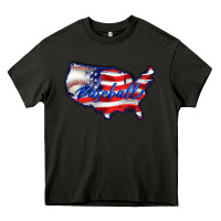 Usa Flag Baseball Heavy Core Tee | Teevron