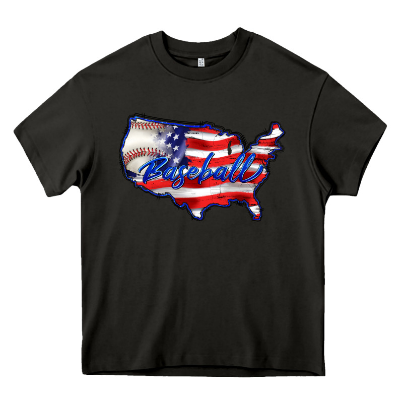 Usa Flag Baseball Heavy Core Tee by BarkalooDesign | Teevron