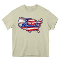 Mossy usa flag baseball Heavy Core Tee - BarkalooDesign