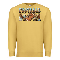 Antique Gold football mom football smiley face Premium Sweatshirt - BarkalooDesign