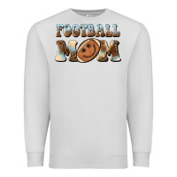 Dove Grey football mom football smiley face Premium Sweatshirt - BarkalooDesign