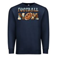 Navy football mom football smiley face Premium Sweatshirt - BarkalooDesign