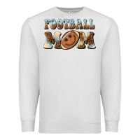 Oatmeal Heather football mom football smiley face Premium Sweatshirt - BarkalooDesign