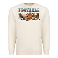 Sandshell football mom football smiley face Premium Sweatshirt - BarkalooDesign