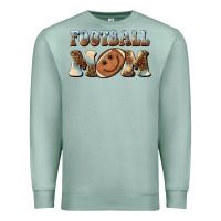 Seafoam football mom football smiley face Premium Sweatshirt - BarkalooDesign