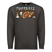 Smoke football mom football smiley face Premium Sweatshirt - BarkalooDesign