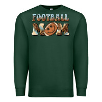 Sports Green football mom football smiley face Premium Sweatshirt - BarkalooDesign