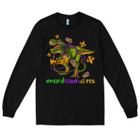 Black mardi saurus rex olivia Long Sleeve Tee - OliviaCreatesArt
