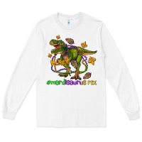 White mardi saurus rex olivia Long Sleeve Tee - OliviaCreatesArt