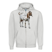 Dove Grey Boer Goat Zipper Hoodie - LillyAllenDesigns