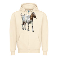Sandshell Boer Goat Zipper Hoodie - LillyAllenDesigns