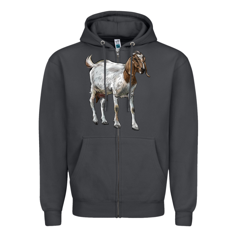 Boer Goat Zipper Hoodie by LillyAllenDesigns | Teevron