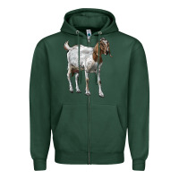 Sports Green Boer Goat Zipper Hoodie - LillyAllenDesigns