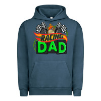 Pigment Midnight Navy racing dad with racing  equipment Urban Hoodie - AdoDesignShop