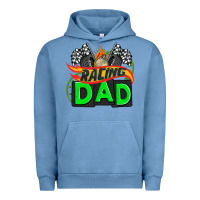 Pigment Pebble Blue racing dad with racing  equipment Urban Hoodie - AdoDesignShop