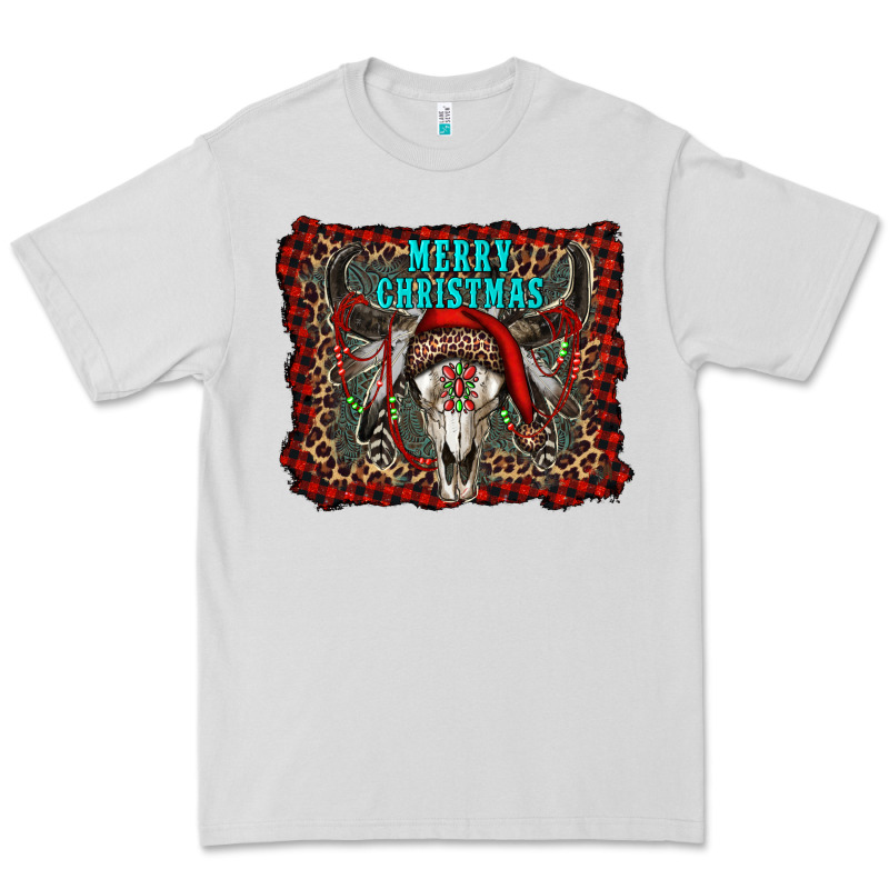 Merry Christmas Bull Skull Premium Tee by RanaPortraitStore | Teevron