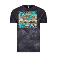 Cloud Black probably late for something tumbler 3 Vintage Tee - CowGirlArtShop