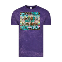 Cloud Purple probably late for something tumbler 3 Vintage Tee - CowGirlArtShop