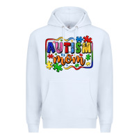 White autism mom Premium Hoodie - LillyAllenDesigns